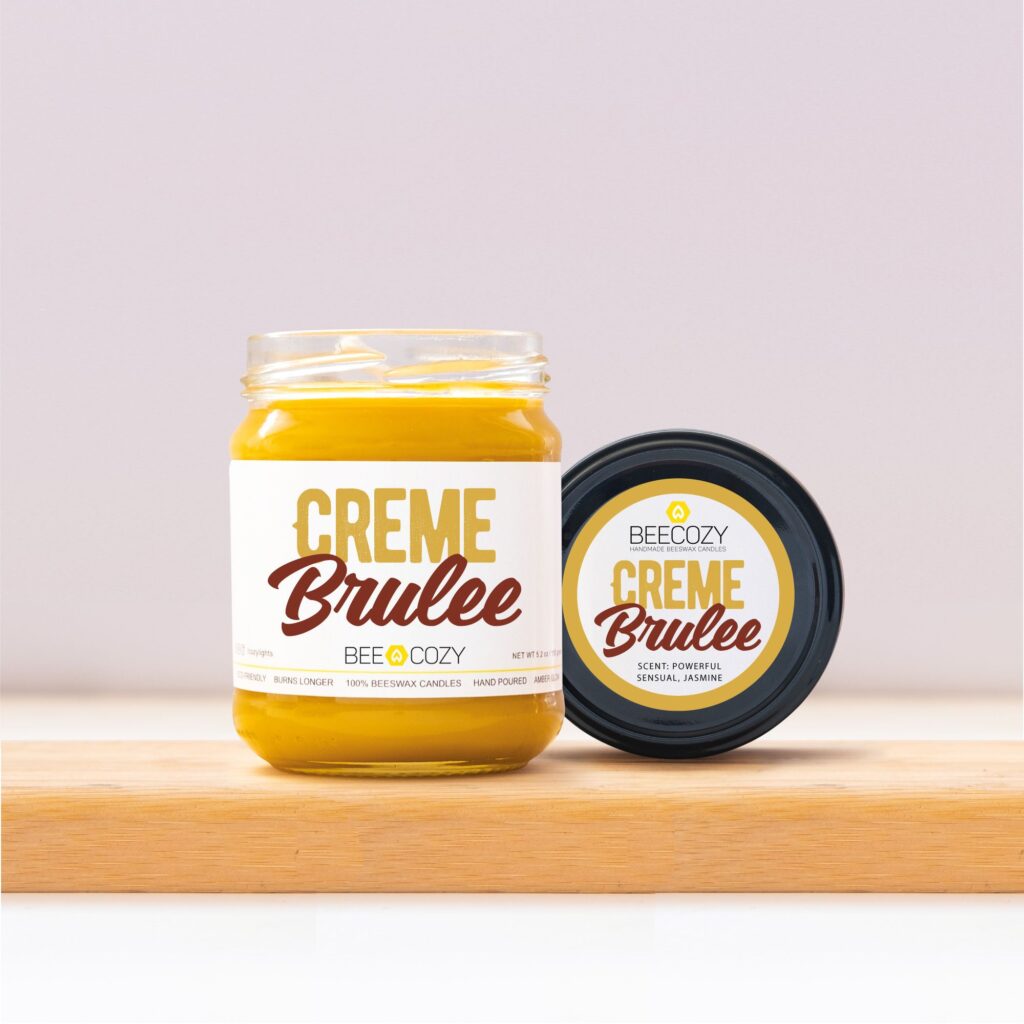 Creme Brulee Scented Beeswax Handmade Candles – 150g