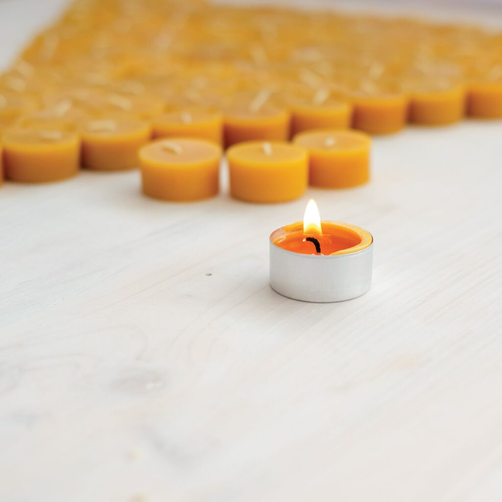 100% Natural Beeswax Tea Light Candles