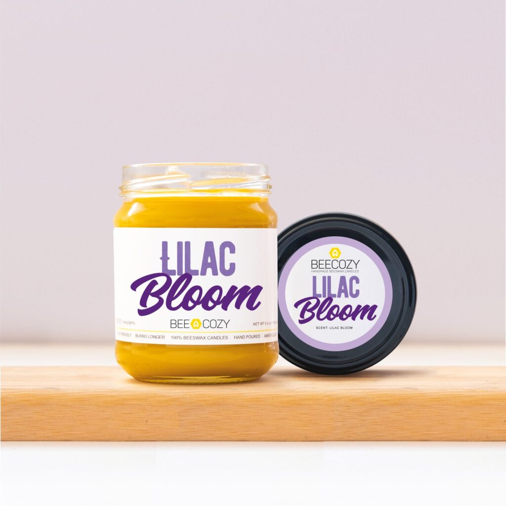 Liliac Bloom Beeswax Handmade Candles – 150g