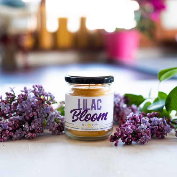 Liliac Bloom Beeswax Handmade Candles – 150g - Image 2