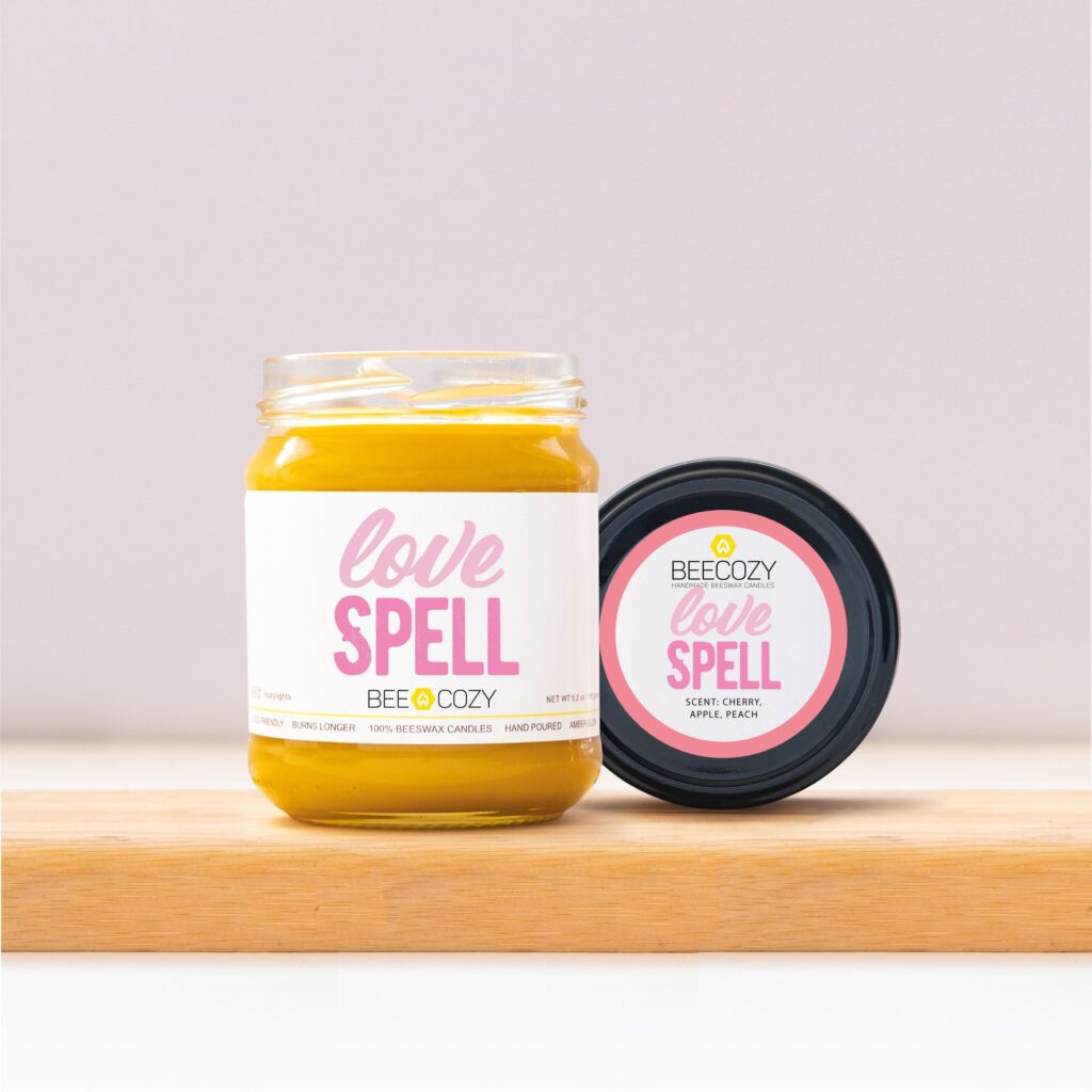 Love Spell Scented Beeswax Handmade Candles – 150g