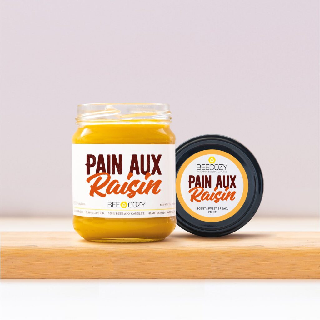 Pain Aux Raisin Beeswax Handmade Candles – 150g