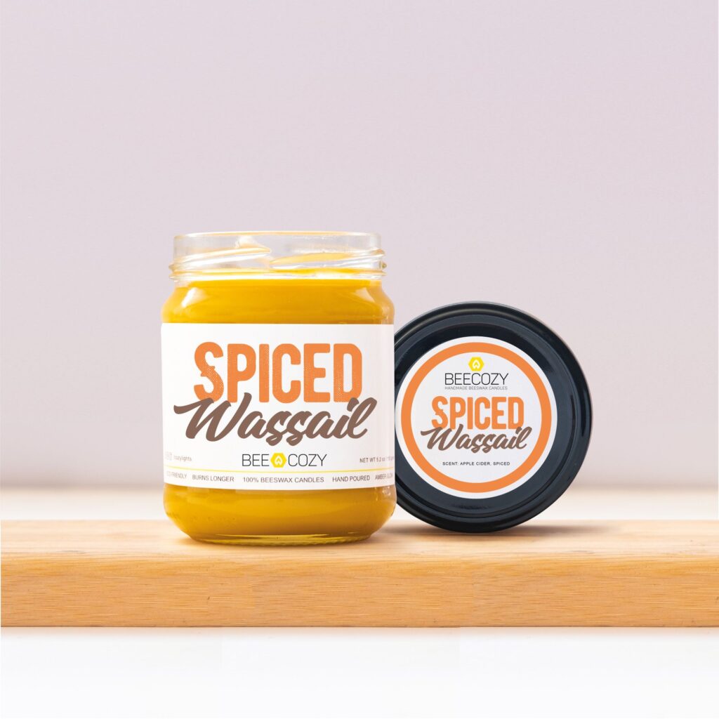 Spiced Wassail Beeswax Handmade Candles – 150g