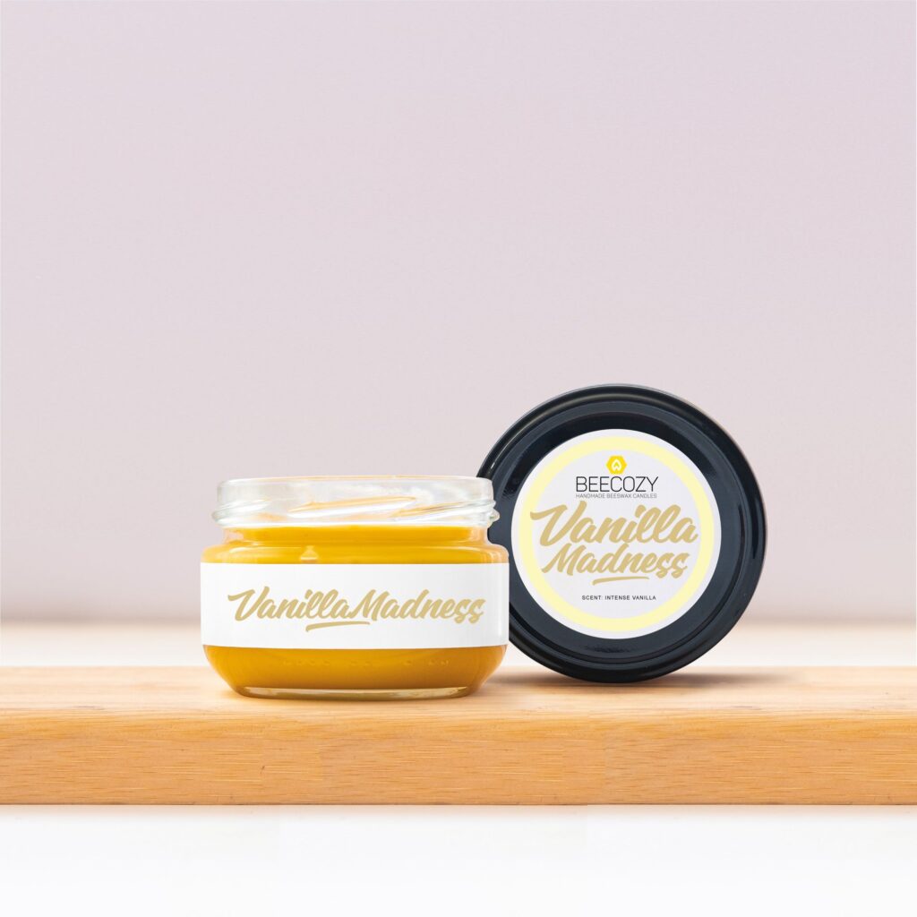 Vanilla Madness Beeswax Handmade Candles – 80g
